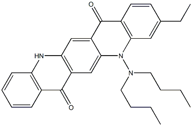 5-(Dibutylamino)-3-ethyl-5,12-dihydroquino[2,3-b]acridine-7,14-dione 구조식 이미지