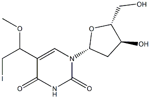 5-(1-Methoxy-2-iodoethyl)-2'-deoxyuridine Structure