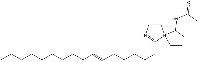 1-[1-(Acetylamino)ethyl]-1-ethyl-2-(6-hexadecenyl)-2-imidazoline-1-ium 구조식 이미지