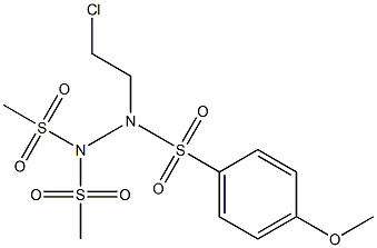 1-(2-Chloroethyl)-2,2-bis(methylsulfonyl)-1-(4-methoxyphenylsulfonyl)hydrazine 구조식 이미지