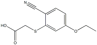 (2-Cyano-5-ethoxyphenylthio)acetic acid 구조식 이미지