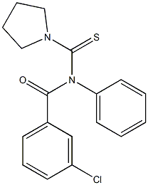 N-(3-Chlorobenzoyl)-N-phenyl-1-pyrrolidinecarbothioamide Structure