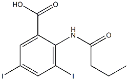 2-(N-Butyrylamino)-3,5-diiodobenzoic acid 구조식 이미지