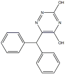 6-Diphenylmethyl-1,2,4-triazine-3,5-diol Structure