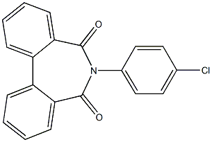 6-(4-Chlorophenyl)-5H-dibenz[c,e]azepine-5,7(6H)-dione 구조식 이미지