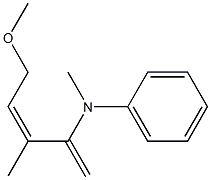 N-Methyl-N-[(Z)-1-methylene-2-methyl-4-methoxy-2-butenyl]aniline 구조식 이미지