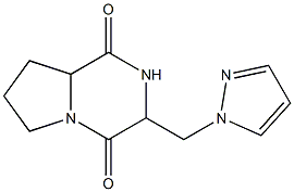 3-[(1H-Pyrazol-1-yl)methyl]hexahydropyrrolo[1,2-a]pyrazine-1,4-dione Structure