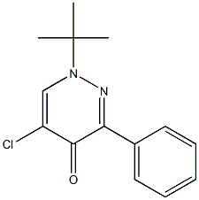 1-(tert-Butyl)-5-chloro-3-phenyl-pyridazin-4(1H)-one 구조식 이미지