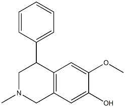 1,2,3,4-Tetrahydro-4-phenyl-6-methoxy-2-methyl-7-isoquinolinol Structure