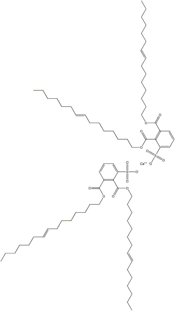 Bis[2,3-di(8-pentadecenyloxycarbonyl)benzenesulfonic acid]calcium salt Structure