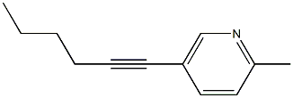 5-(1-Hexynyl)-2-methylpyridine 구조식 이미지