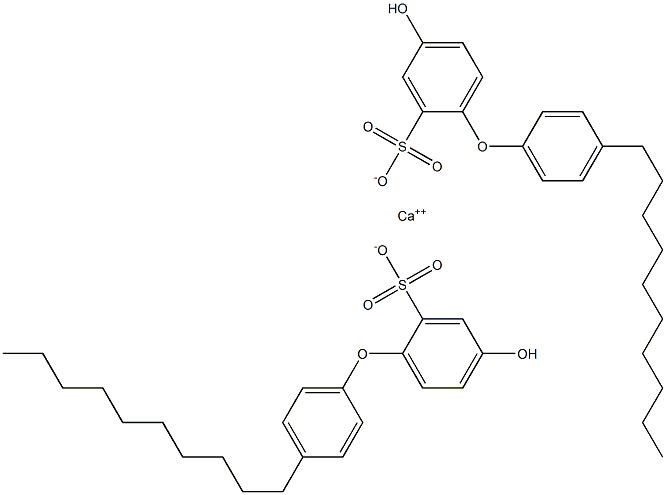 Bis(4-hydroxy-4'-decyl[oxybisbenzene]-2-sulfonic acid)calcium salt 구조식 이미지