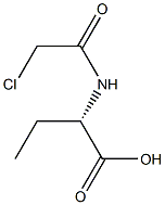 [S,(-)]-2-(2-Chloroacetylamino)butyric acid Structure