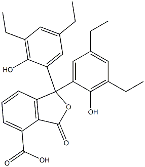 1,1-Bis(3,5-diethyl-2-hydroxyphenyl)-1,3-dihydro-3-oxoisobenzofuran-4-carboxylic acid Structure