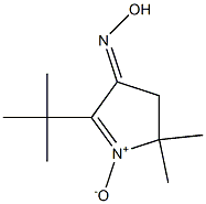 2-tert-Butyl-5,5-dimethyl-3-hydroxyimino-1-pyrroline 1-oxide 구조식 이미지