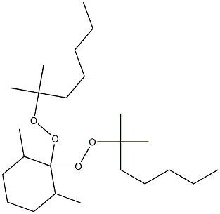 2,6-Dimethyl-1,1-bis(1,1-dimethylhexylperoxy)cyclohexane Structure