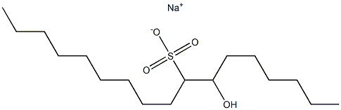 7-Hydroxyheptadecane-8-sulfonic acid sodium salt Structure