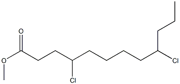4,9-Dichlorododecanoic acid methyl ester Structure