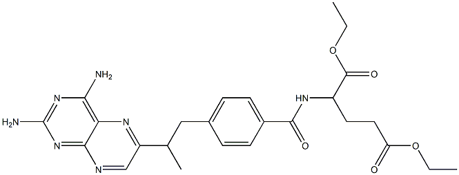 2-[4-[2-(2,4-Diaminopteridin-6-yl)propyl]benzoylamino]glutaric acid diethyl ester Structure