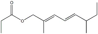 Propionic acid 2,6-dimethyl-2,4-octadienyl ester 구조식 이미지