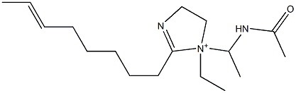 1-[1-(Acetylamino)ethyl]-1-ethyl-2-(6-octenyl)-2-imidazoline-1-ium Structure