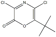 3,5-Dichloro-6-tert-butyl-2H-1,4-oxazin-2-one 구조식 이미지