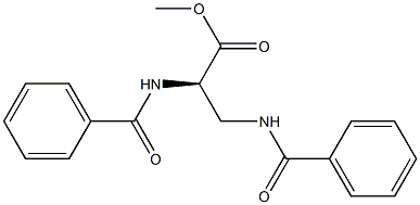 [R,(+)]-2,3-Di(benzoylamino)propionic acid methyl ester 구조식 이미지