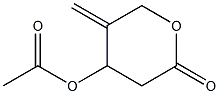 4-Acetoxytetrahydro-5-methylene-2H-pyran-2-one 구조식 이미지