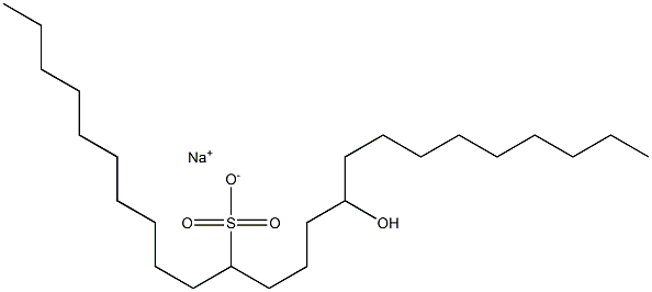 15-Hydroxytetracosane-11-sulfonic acid sodium salt Structure