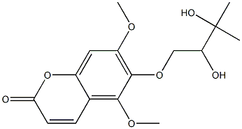 5,7-Dimethoxy-6-(2,3-dihydroxy-3-methylbutyloxy)-2H-1-benzopyran-2-one Structure