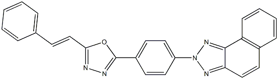 2-[4-(5-Styryl-1,3,4-oxadiazol-2-yl)phenyl]-2H-naphtho[1,2-d]triazole 구조식 이미지