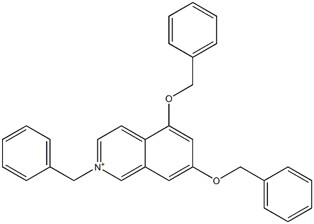 2-Benzyl-5,7-bis(benzyloxy)isoquinolin-2-ium 구조식 이미지