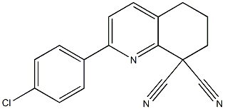 2-(4-Chlorophenyl)-5,6,7,8-tetrahydroquinoline-8,8-dicarbonitrile 구조식 이미지