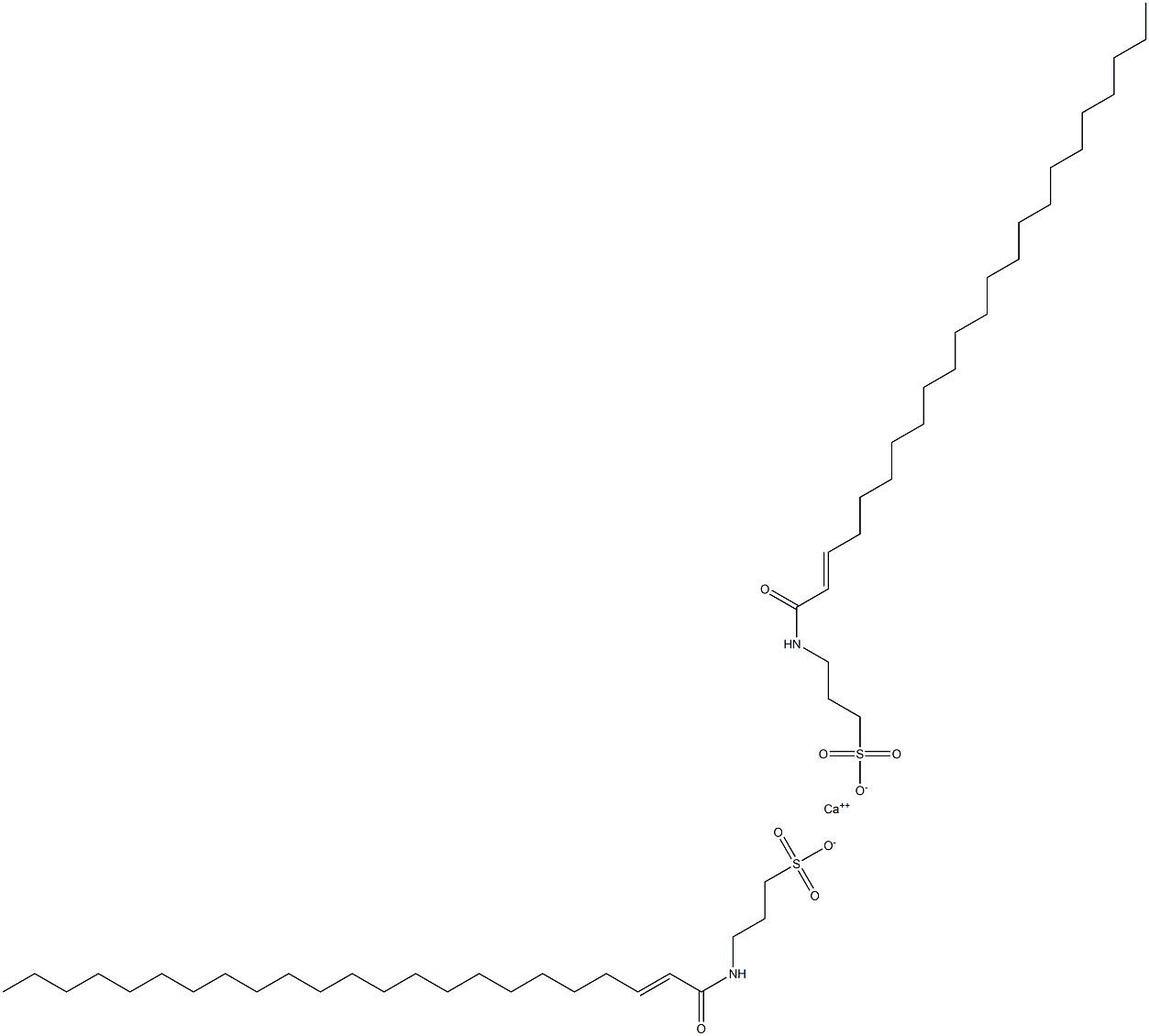 Bis[3-[(1-oxo-2-tricosen-1-yl)amino]-1-propanesulfonic acid]calcium salt Structure