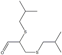 2,3-Di(isobutylthio)propionaldehyde Structure