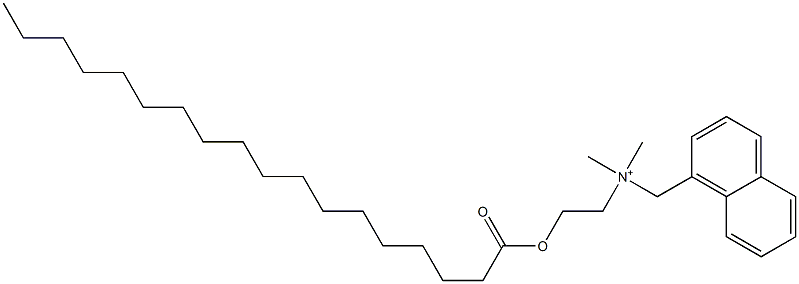 N,N-Dimethyl-N-[2-[(1-oxooctadecyl)oxy]ethyl]-1-naphthalenemethanaminium 구조식 이미지