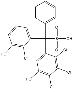 (2-Chloro-3-hydroxyphenyl)(2,3,4-trichloro-5-hydroxyphenyl)phenylmethanesulfonic acid 구조식 이미지