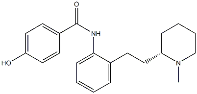 4-Hydroxy-N-[2-[2-[(2S)-1-methyl-2-piperidinyl]ethyl]phenyl]benzamide Structure