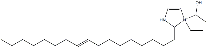 1-Ethyl-2-(9-heptadecenyl)-1-(1-hydroxyethyl)-4-imidazoline-1-ium Structure