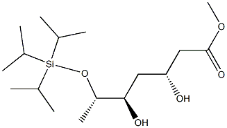 (3R,5R,6S)-3,5-Dihydroxy-6-[(triisopropylsilyl)oxy]heptanoic acid methyl ester 구조식 이미지