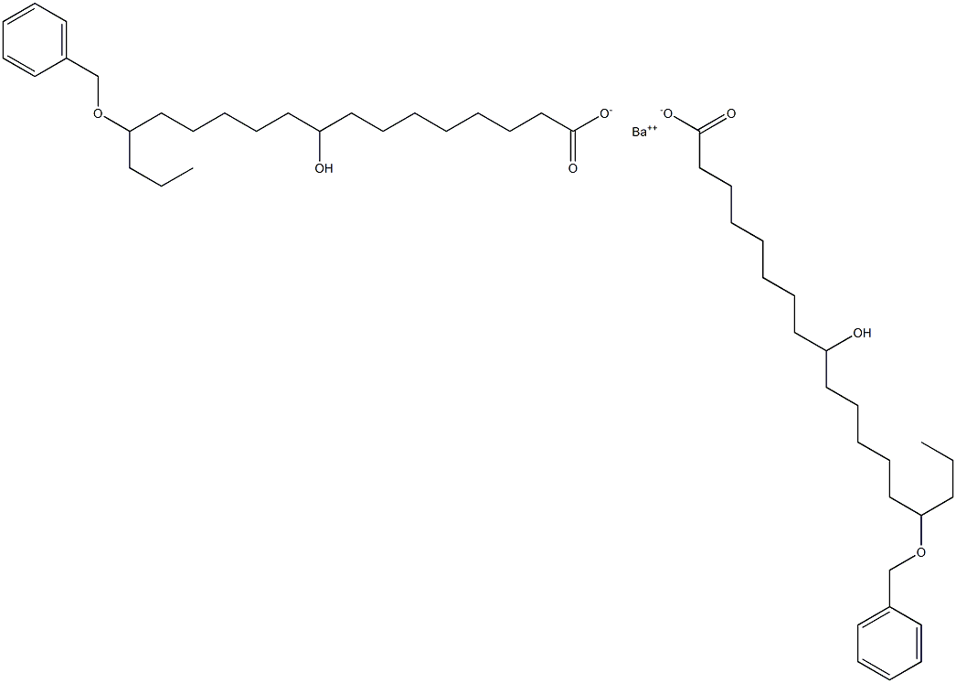 Bis(15-benzyloxy-9-hydroxystearic acid)barium salt 구조식 이미지