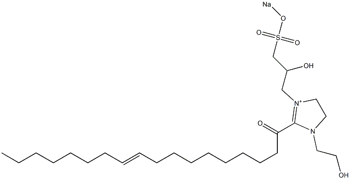 1-(2-Hydroxyethyl)-3-[2-hydroxy-3-(sodiooxysulfonyl)propyl]-2-(10-octadecenoyl)-2-imidazoline-3-ium Structure