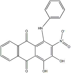 1-Anilino-3,4-dihydroxy-2-nitroanthraquinone Structure