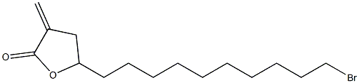 3-Methylene-5-(10-bromodecyl)-4,5-dihydrofuran-2(3H)-one 구조식 이미지