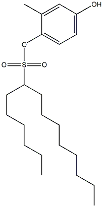 7-Pentadecanesulfonic acid 4-hydroxy-2-methylphenyl ester Structure