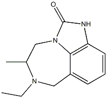 4,5,6,7-Tetrahydro-5-methyl-6-ethylimidazo[4,5,1-jk][1,4]benzodiazepin-2(1H)-one 구조식 이미지