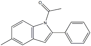 1-Acetyl-2-phenyl-5-methyl-1H-indole Structure