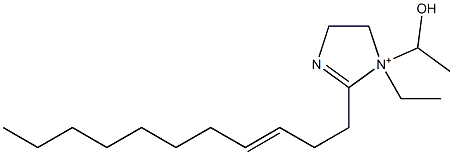 1-Ethyl-1-(1-hydroxyethyl)-2-(3-undecenyl)-2-imidazoline-1-ium Structure