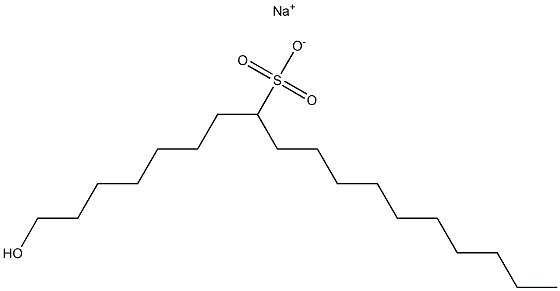 1-Hydroxyoctadecane-8-sulfonic acid sodium salt Structure
