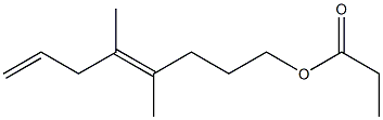 Propionic acid 4,5-dimethyl-4,7-octadienyl ester 구조식 이미지